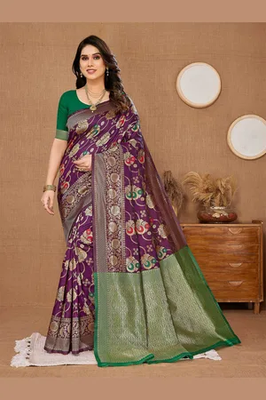 VAIRAGEE Ethnic Woven Design Zari Saree