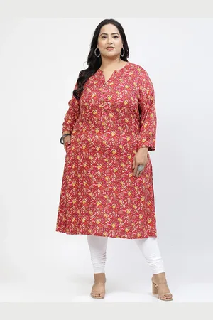 Pluss Women Floral Printed Flared Sleeves Kurta