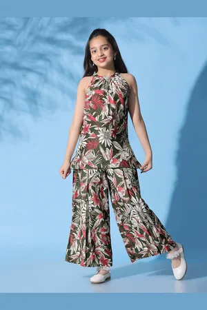 BAESD Girls Printed Top With Palazzos