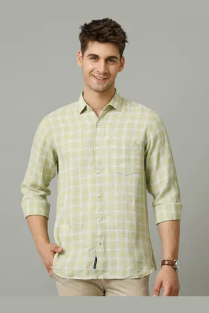 Linen Club Men Contemporary Opaque Checked Casual Shirt