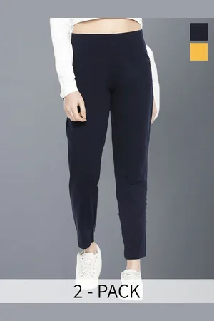 Dollar Missy Women Pack Of 2 Relaxed Wrinkle Free Mid-Rise Trousers