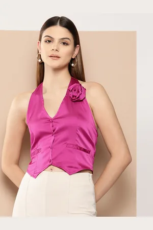 Invictus Halter Neck Waistcoat Style Top