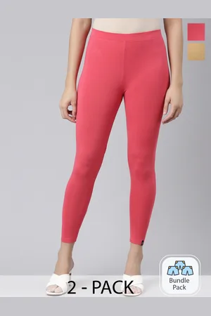 Twin Birds Pack Of 2 Women Solid Skinny Fit High Ankle Cropped Leggings