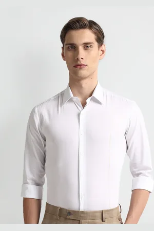 Arrow Slim Fit Twill Spread Collar Long Sleeves Formal Shirt