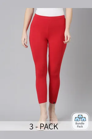 Twin Birds Pack Of 2 Women Solid Skinny Fit High Ankle Cropped Leggings