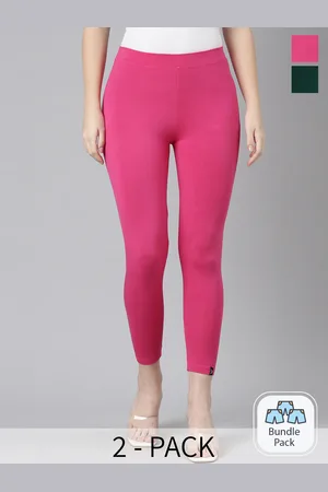 Twin Birds Pack Of 2 Women Solid Skinny Fit High Ankle Cropped Leggings