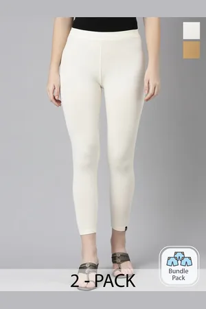 Twin Birds Pack Of 2 Women Solid Skinny Fit High Ankle Cropped Leggings
