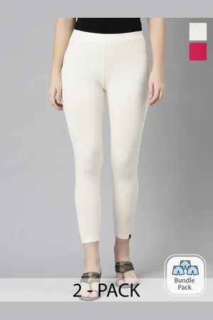Twin Birds Pack Of 2 Women Solid Skinny Fit High Ankle Cropped Leggings