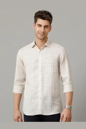 Linen Club Men Contemporary Grid Tattersall Checks Opaque Checked Casual Shirt