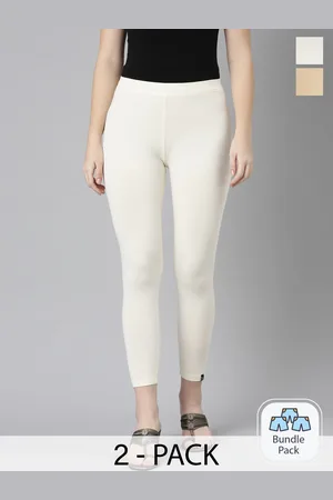 Twin Birds Pack Of 2 Women Solid Skinny Fit High Ankle Cropped Leggings
