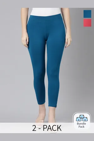 Twin Birds Pack Of 2 Women Solid Skinny Fit High Ankle Cropped Leggings