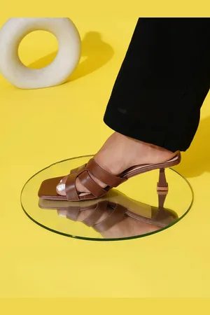 Sherrif Open Toe Block Heels