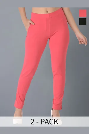 Dollar Missy Women Pack of 2 Relaxed Wrinkle Free Trousers