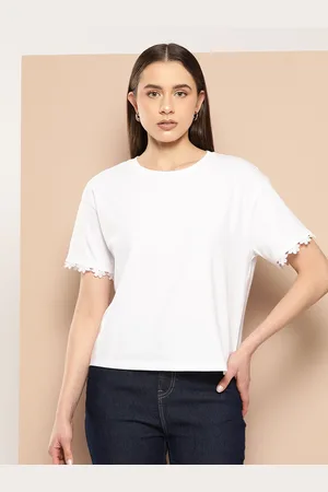 Chemistry Women Solid Relaxed Fit T-shirt