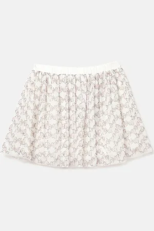 Benetton Infant Girls Printed Pure Cotton A-Line Mini Skirts