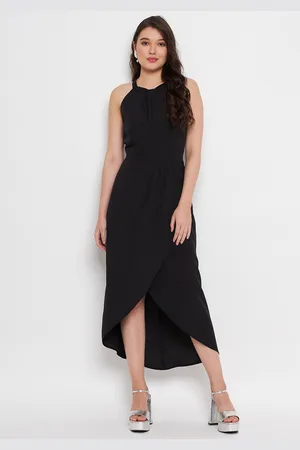 Color Cocktail Halter Neck Fit & Flare Midi Dress