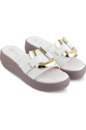 Tresmode Embellished Open Toe Flatform Heels