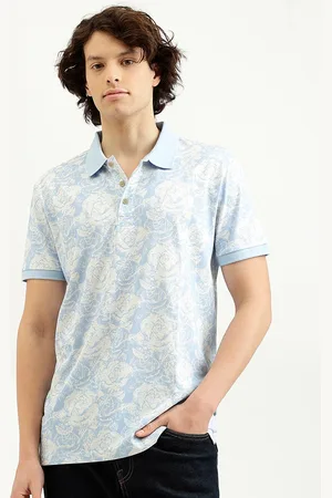 Benetton Men Floral Polo Collar Tropical Pure Cotton Pockets T-shirt