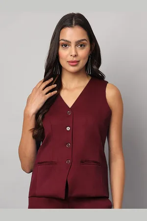 BRINN V-Neck Woven Formal Waistcoat