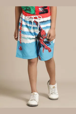 Kidsville Boys Spiderman Printed Mid-Rise Shorts