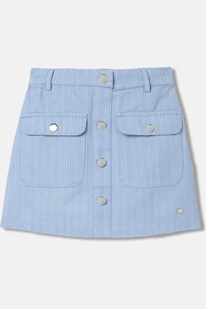 Elle Girls Striped Pure Cotton Mini Skirts