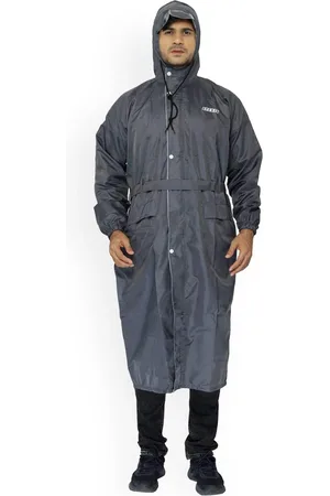 THE CLOWNFISH Opener LC Grey Waterproof Seam Sealed Long Rain Jacket