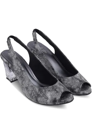 Tresmode Textured Peep Toe Block Heels