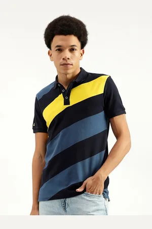 Benetton Striped Polo Collar Pure Cotton Regular Fit T-shirt