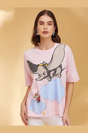 Kazo Graphic Printed Round Neck Disney T-shirt