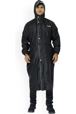 THE CLOWNFISH Opener LC Black Waterproof Long Rain Jacket
