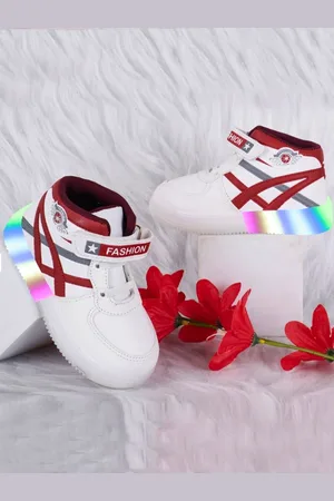 BAESD Kids Round Toe Lightweight LED Sneakers