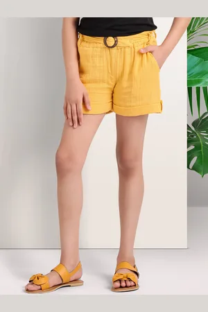 ARIAS Girls Belted Pure Cotton Shorts