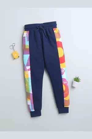 BUMZEE Boys Printed Cotton Mid Rise Joggers