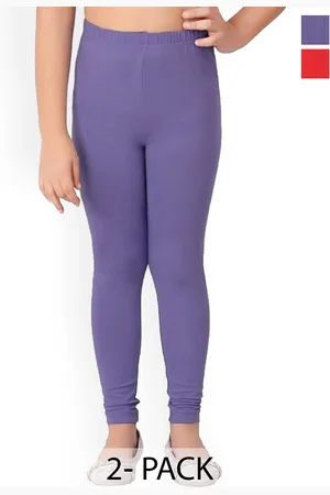 FRENCH KLEIDER Girls Pack Of 2 Ankle Length Slip-On Leggings