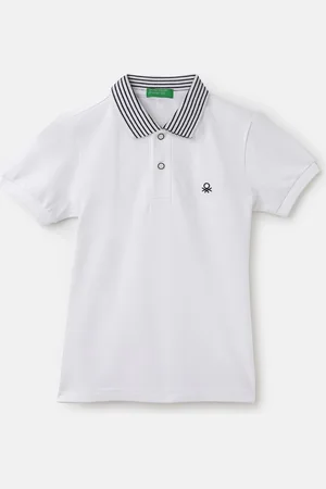 Benetton Boys Polo Collar Pure Cotton T-shirt