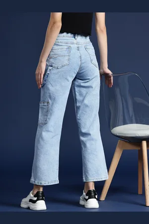 Mast & Harbour Women Straight Fit Light Fade Stretchable Jeans