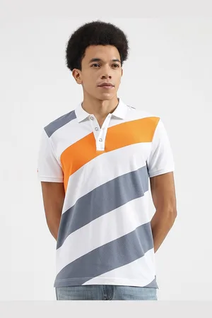 Benetton Striped Polo Collar Pure Cotton T-shirt