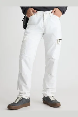 FREAKINS Men Straight Fit Cotton Cargos Trousers