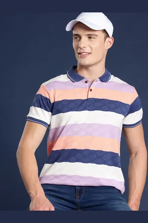 Mast & Harbour Men Striped Polo Collar T-shirt