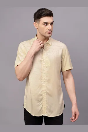 CANTABIL Men Comfort Opaque Abstract Printed Half Sleeves Casual Shirt