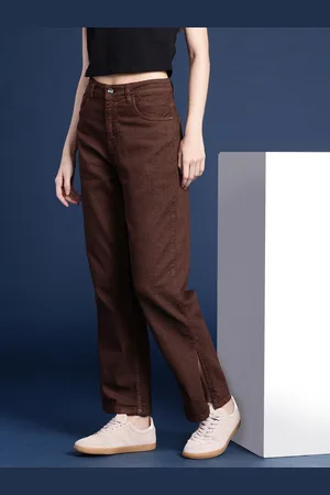 Mast & Harbour Women Straight Fit Stretchable Mid-Rise Jeans