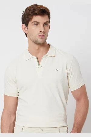 Mufti Men Polo Collar Short Sleeves Slim Fit T-shirt