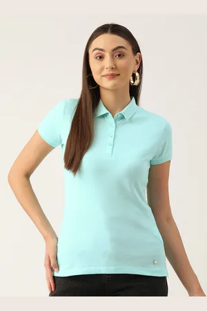 Monte Carlo Women Polo Collar Pure Cotton T-shirt