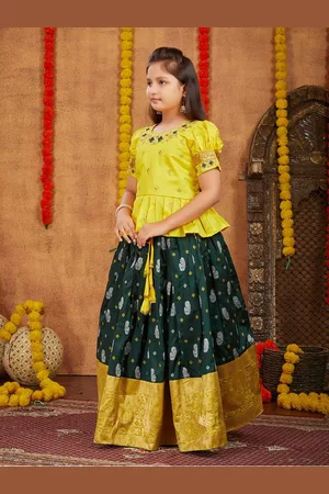 BAESD Girls Embroidered Ready to Wear Lehenga & Blouse