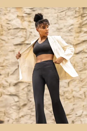 BlissClub Women Comfort Flared High-Rise Trousers