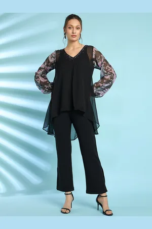 Antheaa Embellished Top With Trousers