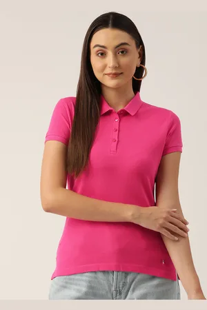Monte Carlo Women Polo Collar Pure Cotton T-shirt