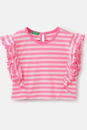 Benetton Girls Striped T-shirt