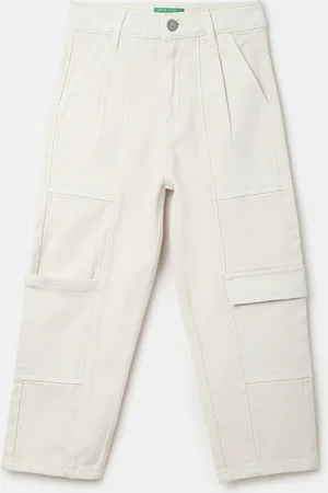 Benetton Girls Straight Fit Cargos Trousers