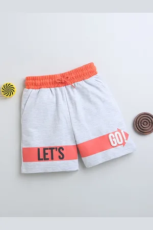 BUMZEE Boys Colourblocked Mid-Rise Cotton Shorts